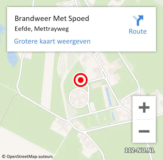 Locatie op kaart van de 112 melding: Brandweer Met Spoed Naar Eefde, Mettrayweg op 13 mei 2024 18:54