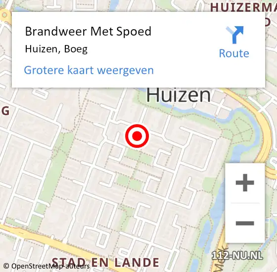 Locatie op kaart van de 112 melding: Brandweer Met Spoed Naar Huizen, Boeg op 13 mei 2024 20:33