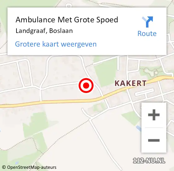 Locatie op kaart van de 112 melding: Ambulance Met Grote Spoed Naar Landgraaf, Boslaan op 5 oktober 2014 20:37