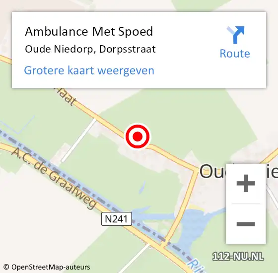 Locatie op kaart van de 112 melding: Ambulance Met Spoed Naar Oude Niedorp, Dorpsstraat op 14 mei 2024 07:06