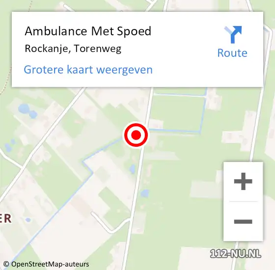 Locatie op kaart van de 112 melding: Ambulance Met Spoed Naar Rockanje, Torenweg op 14 mei 2024 08:26