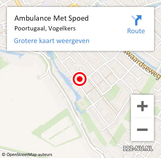 Locatie op kaart van de 112 melding: Ambulance Met Spoed Naar Poortugaal, Vogelkers op 14 mei 2024 08:39