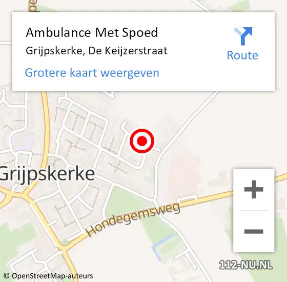 Locatie op kaart van de 112 melding: Ambulance Met Spoed Naar Grijpskerke, De Keijzerstraat op 5 oktober 2014 21:07