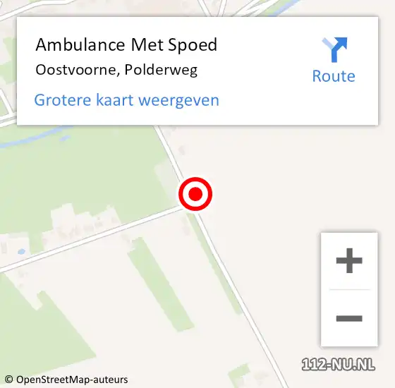 Locatie op kaart van de 112 melding: Ambulance Met Spoed Naar Oostvoorne, Polderweg op 14 mei 2024 11:15