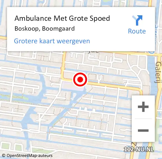 Locatie op kaart van de 112 melding: Ambulance Met Grote Spoed Naar Boskoop, Boomgaard op 14 mei 2024 11:42