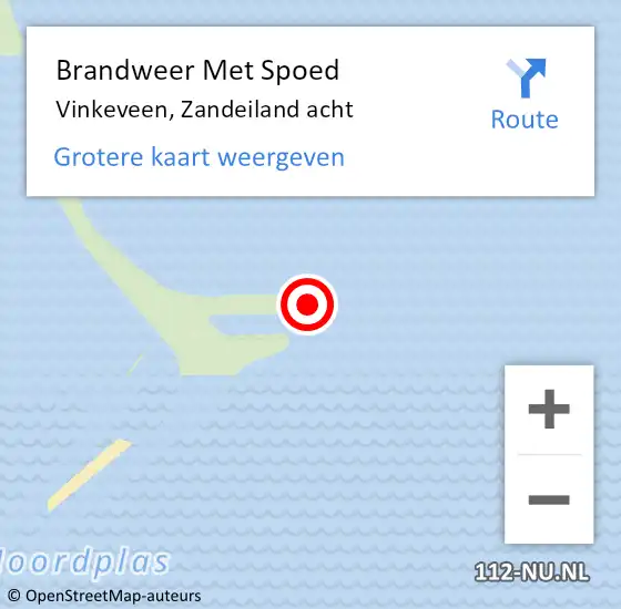 Locatie op kaart van de 112 melding: Brandweer Met Spoed Naar Vinkeveen, Zandeiland acht op 14 mei 2024 13:11