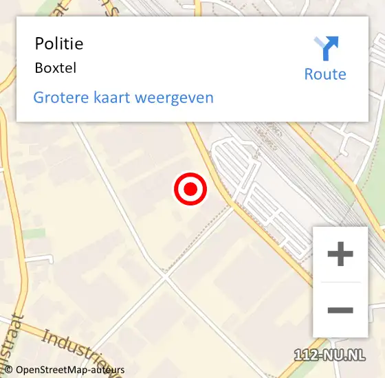 Locatie op kaart van de 112 melding: Politie Boxtel op 14 mei 2024 13:19