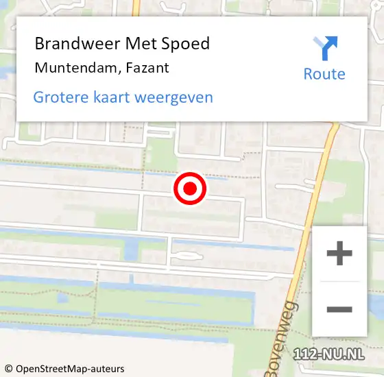 Locatie op kaart van de 112 melding: Brandweer Met Spoed Naar Muntendam, Fazant op 14 mei 2024 14:08