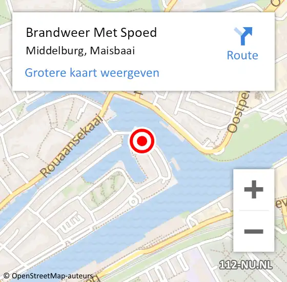 Locatie op kaart van de 112 melding: Brandweer Met Spoed Naar Middelburg, Maisbaai op 14 mei 2024 14:23