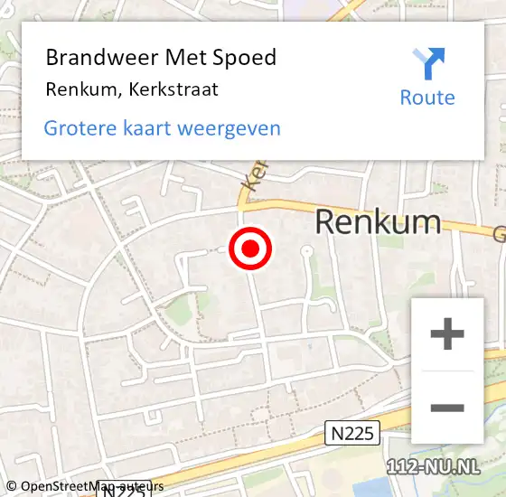 Locatie op kaart van de 112 melding: Brandweer Met Spoed Naar Renkum, Kerkstraat op 14 mei 2024 16:22