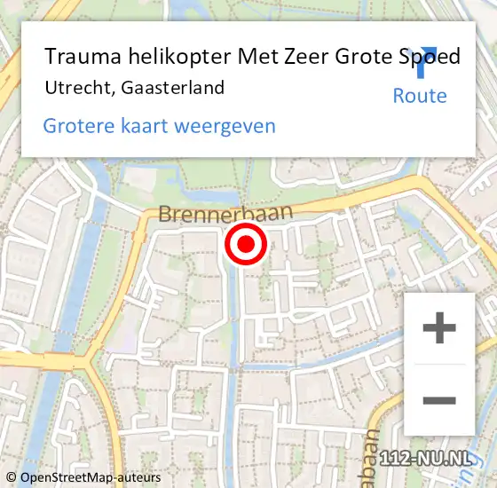 Locatie op kaart van de 112 melding: Trauma helikopter Met Zeer Grote Spoed Naar Utrecht, Gaasterland op 14 mei 2024 16:25