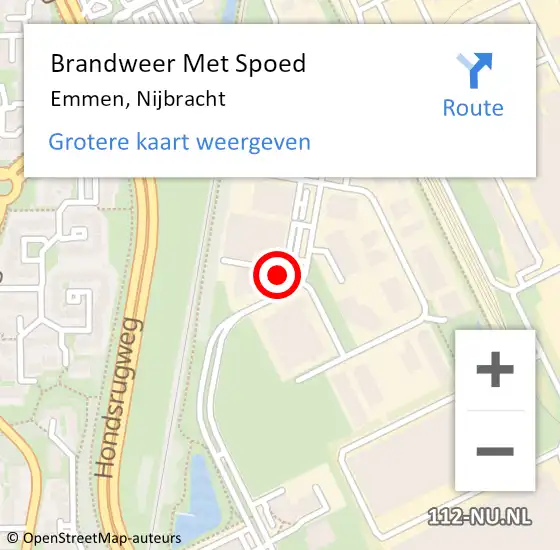 Locatie op kaart van de 112 melding: Brandweer Met Spoed Naar Emmen, Nijbracht op 14 mei 2024 17:53