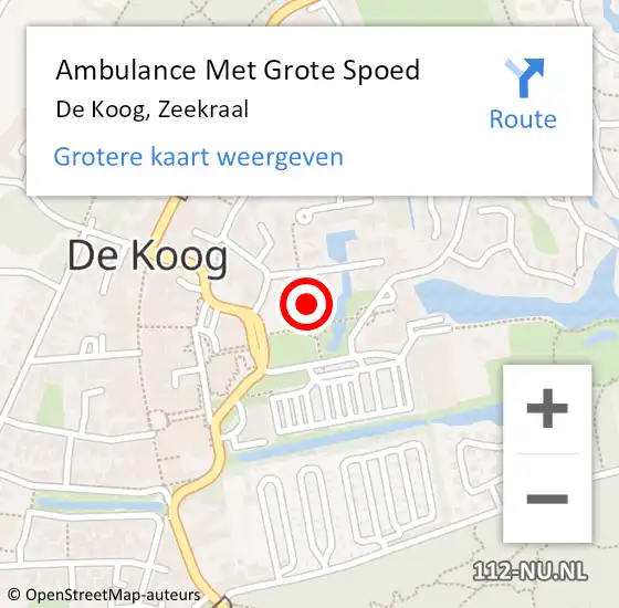 Locatie op kaart van de 112 melding: Ambulance Met Grote Spoed Naar De Koog, Zeekraal op 14 mei 2024 19:36