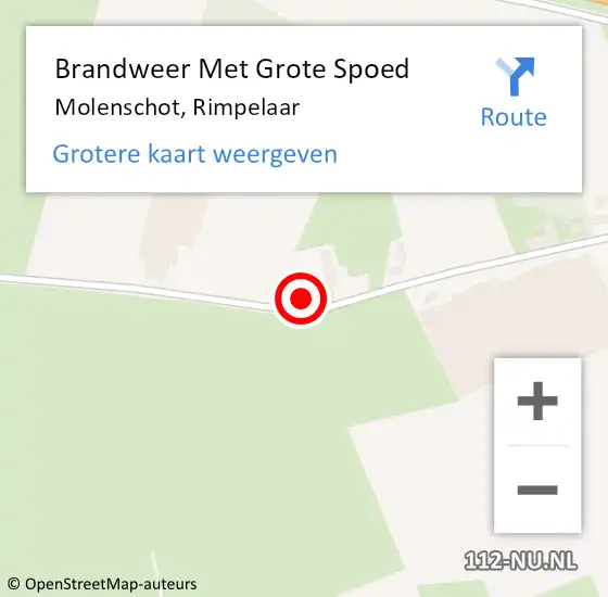 Locatie op kaart van de 112 melding: Brandweer Met Grote Spoed Naar Molenschot, Rimpelaar op 14 mei 2024 20:02