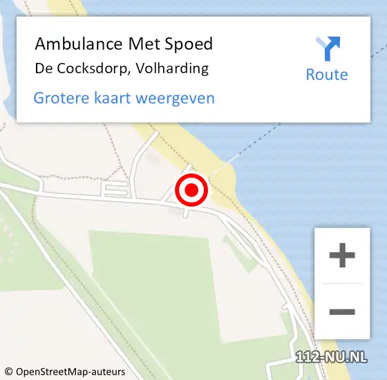 Locatie op kaart van de 112 melding: Ambulance Met Spoed Naar De Cocksdorp, Volharding op 14 mei 2024 21:59