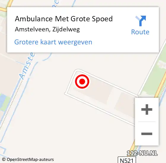 Locatie op kaart van de 112 melding: Ambulance Met Grote Spoed Naar Amstelveen, Zijdelweg op 14 mei 2024 23:29