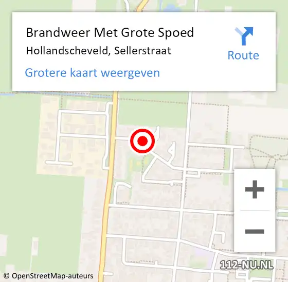 Locatie op kaart van de 112 melding: Brandweer Met Grote Spoed Naar Hollandscheveld, Sellerstraat op 15 mei 2024 00:39