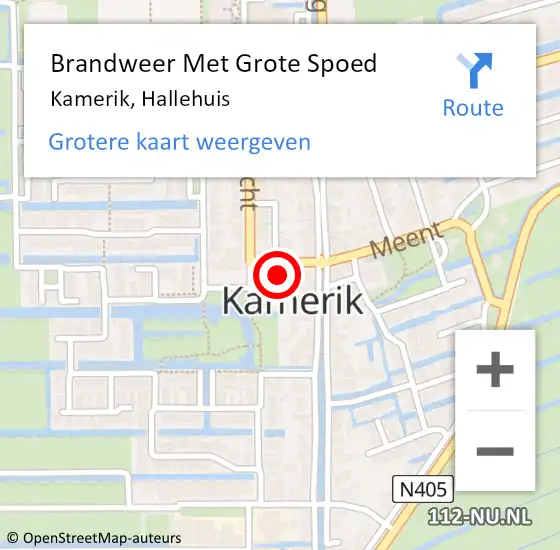 Locatie op kaart van de 112 melding: Brandweer Met Grote Spoed Naar Kamerik, Hallehuis op 15 mei 2024 06:39