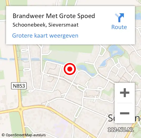 Locatie op kaart van de 112 melding: Brandweer Met Grote Spoed Naar Schoonebeek, Sieversmaat op 15 mei 2024 11:52