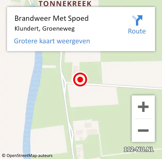 Locatie op kaart van de 112 melding: Brandweer Met Spoed Naar Klundert, Groeneweg op 15 mei 2024 15:09