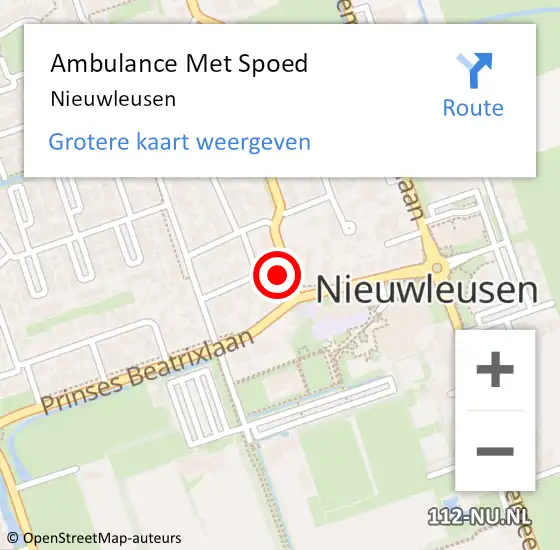 Locatie op kaart van de 112 melding: Ambulance Met Spoed Naar Nieuwleusen op 15 mei 2024 16:20