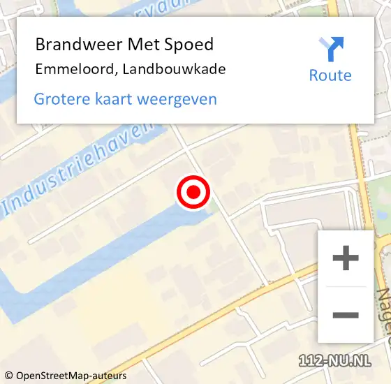 Locatie op kaart van de 112 melding: Brandweer Met Spoed Naar Emmeloord, Landbouwkade op 15 mei 2024 18:25