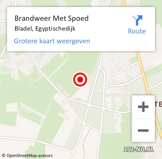 Locatie op kaart van de 112 melding: Brandweer Met Spoed Naar Bladel, Egyptischedijk op 15 mei 2024 18:58