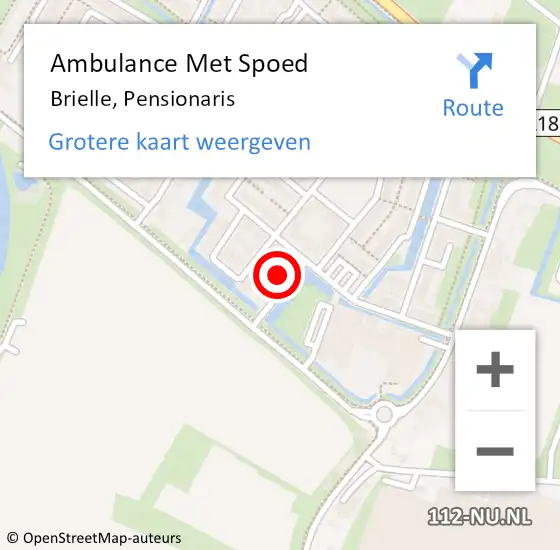 Locatie op kaart van de 112 melding: Ambulance Met Spoed Naar Brielle, Pensionaris op 15 mei 2024 19:04