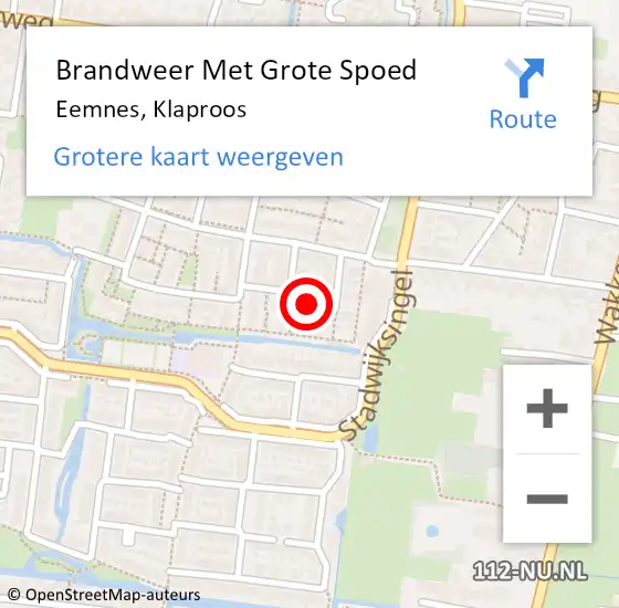 Locatie op kaart van de 112 melding: Brandweer Met Grote Spoed Naar Eemnes, Klaproos op 16 mei 2024 01:55