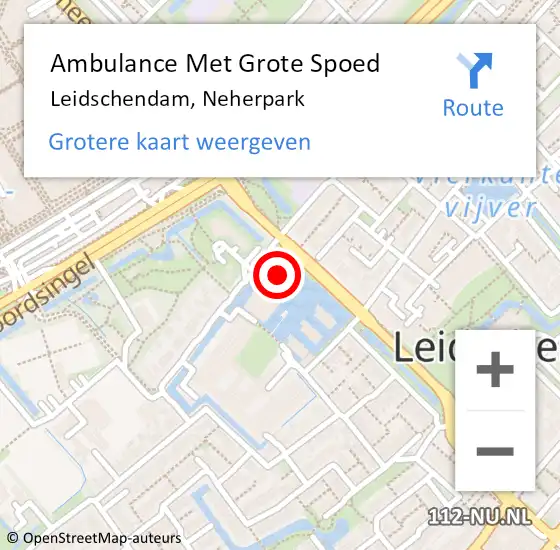 Locatie op kaart van de 112 melding: Ambulance Met Grote Spoed Naar Leidschendam, Neherpark op 16 mei 2024 03:56