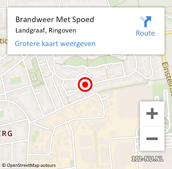 Locatie op kaart van de 112 melding: Brandweer Met Spoed Naar Landgraaf, Ringoven op 16 mei 2024 05:36