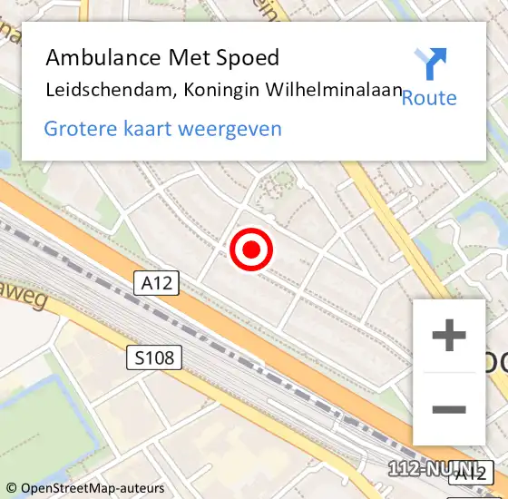 Locatie op kaart van de 112 melding: Ambulance Met Spoed Naar Leidschendam, Koningin Wilhelminalaan op 16 mei 2024 07:46