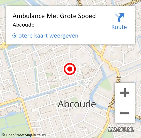 Locatie op kaart van de 112 melding: Ambulance Met Grote Spoed Naar Abcoude op 16 mei 2024 07:57