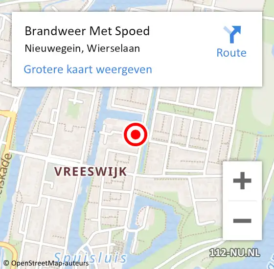 Locatie op kaart van de 112 melding: Brandweer Met Spoed Naar Nieuwegein, Wierselaan op 16 mei 2024 08:30
