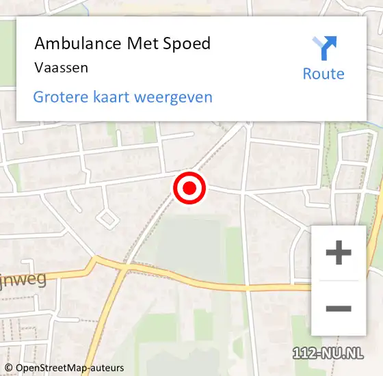 Locatie op kaart van de 112 melding: Ambulance Met Spoed Naar Vaassen op 16 mei 2024 10:09