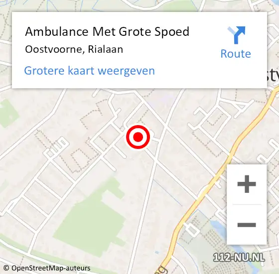 Locatie op kaart van de 112 melding: Ambulance Met Grote Spoed Naar Oostvoorne, Rialaan op 16 mei 2024 12:24