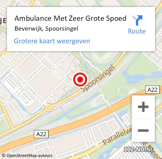 Locatie op kaart van de 112 melding: Ambulance Met Zeer Grote Spoed Naar Beverwijk, Spoorsingel op 16 mei 2024 13:27