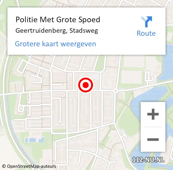 Locatie op kaart van de 112 melding: Politie Met Grote Spoed Naar Geertruidenberg, Stadsweg op 16 mei 2024 15:45