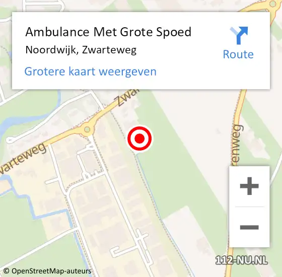Locatie op kaart van de 112 melding: Ambulance Met Grote Spoed Naar Noordwijk, Zwarteweg op 16 mei 2024 17:18