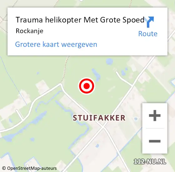 Locatie op kaart van de 112 melding: Trauma helikopter Met Grote Spoed Naar Rockanje op 16 mei 2024 17:52