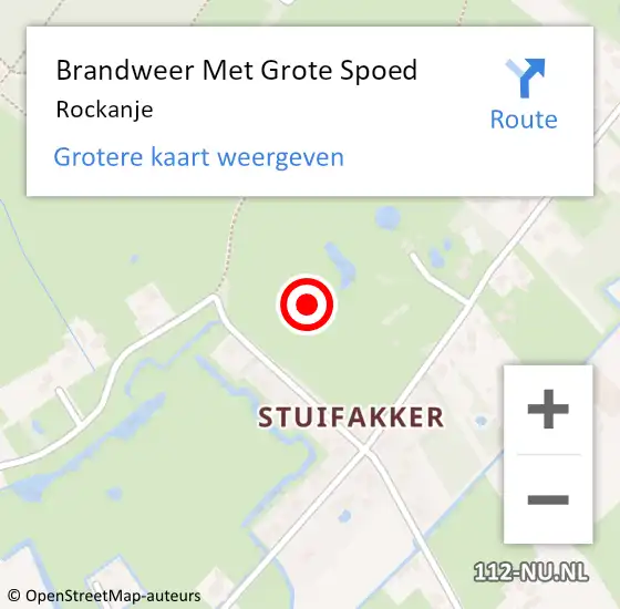 Locatie op kaart van de 112 melding: Brandweer Met Grote Spoed Naar Rockanje op 16 mei 2024 17:53