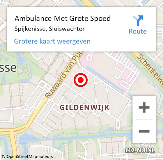 Locatie op kaart van de 112 melding: Ambulance Met Grote Spoed Naar Spijkenisse, Sluiswachter op 16 mei 2024 18:11