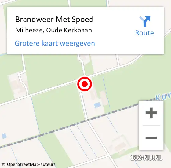 Locatie op kaart van de 112 melding: Brandweer Met Spoed Naar Milheeze, Oude Kerkbaan op 16 mei 2024 19:27