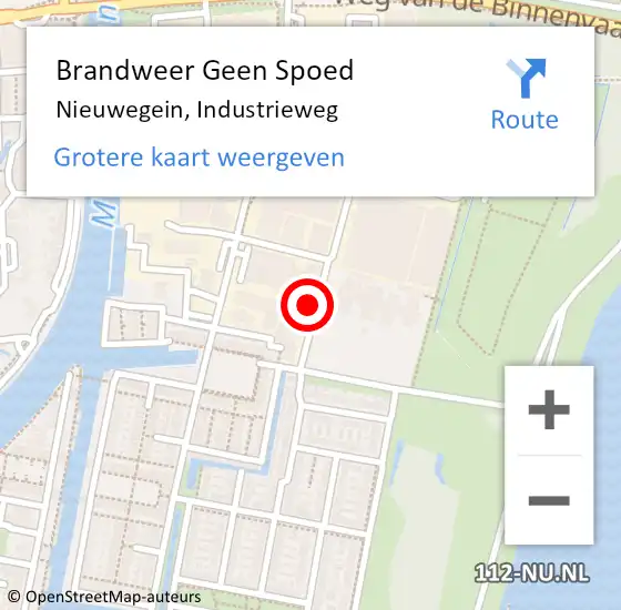 Locatie op kaart van de 112 melding: Brandweer Geen Spoed Naar Nieuwegein, Industrieweg op 16 mei 2024 19:30