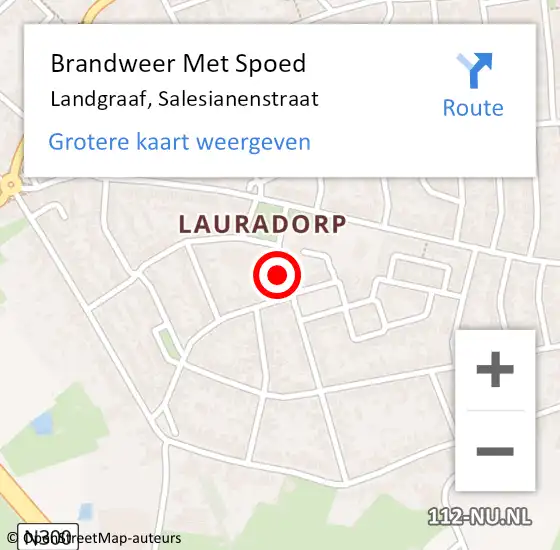 Locatie op kaart van de 112 melding: Brandweer Met Spoed Naar Landgraaf, Salesianenstraat op 16 mei 2024 20:33