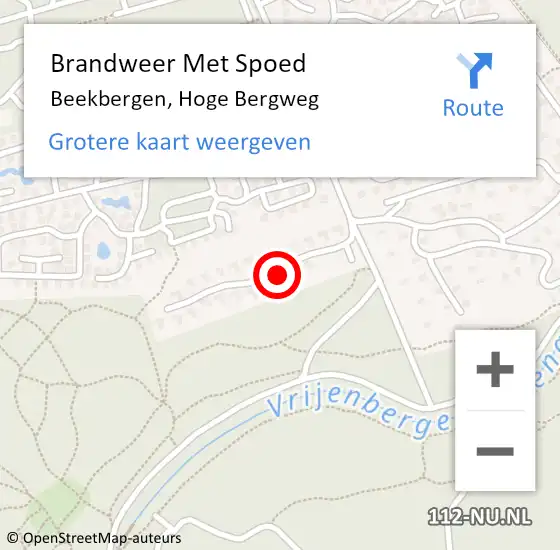 Locatie op kaart van de 112 melding: Brandweer Met Spoed Naar Beekbergen, Hoge Bergweg op 16 mei 2024 20:46
