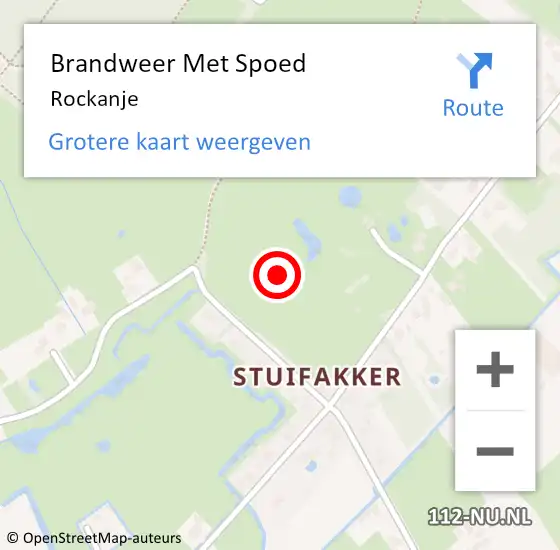 Locatie op kaart van de 112 melding: Brandweer Met Spoed Naar Rockanje op 16 mei 2024 22:03