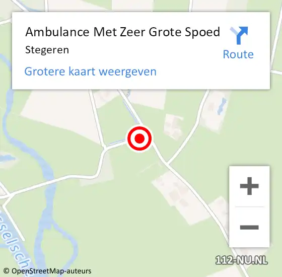 Locatie op kaart van de 112 melding: Ambulance Met Zeer Grote Spoed Naar Stegeren op 17 mei 2024 03:21