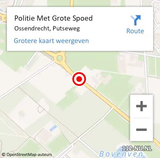 Locatie op kaart van de 112 melding: Politie Met Grote Spoed Naar Ossendrecht, Putseweg op 17 mei 2024 07:33