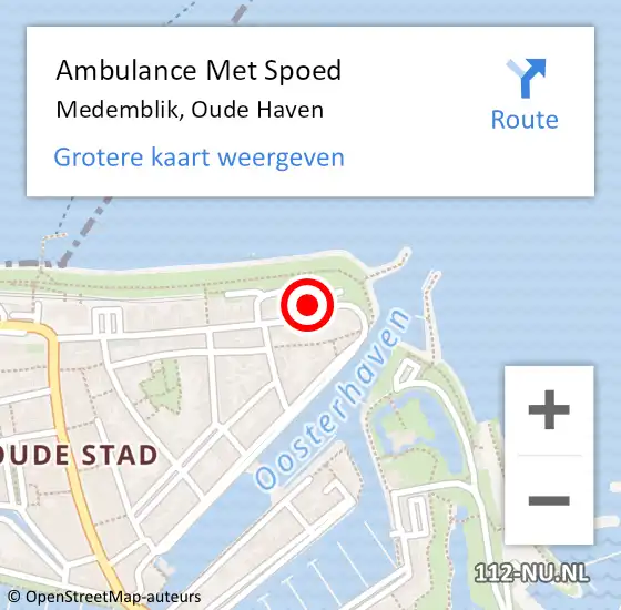 Locatie op kaart van de 112 melding: Ambulance Met Spoed Naar Medemblik, Oude Haven op 17 mei 2024 09:26